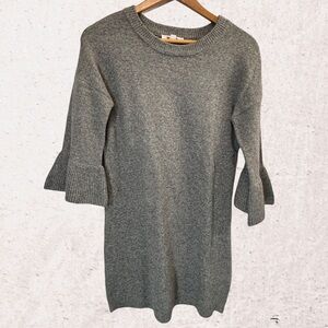 BB Dakota Gray Bell Sleeve Sweater Dress